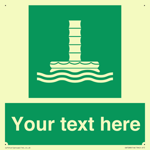 Custom sign safe condition Evacuation chute 